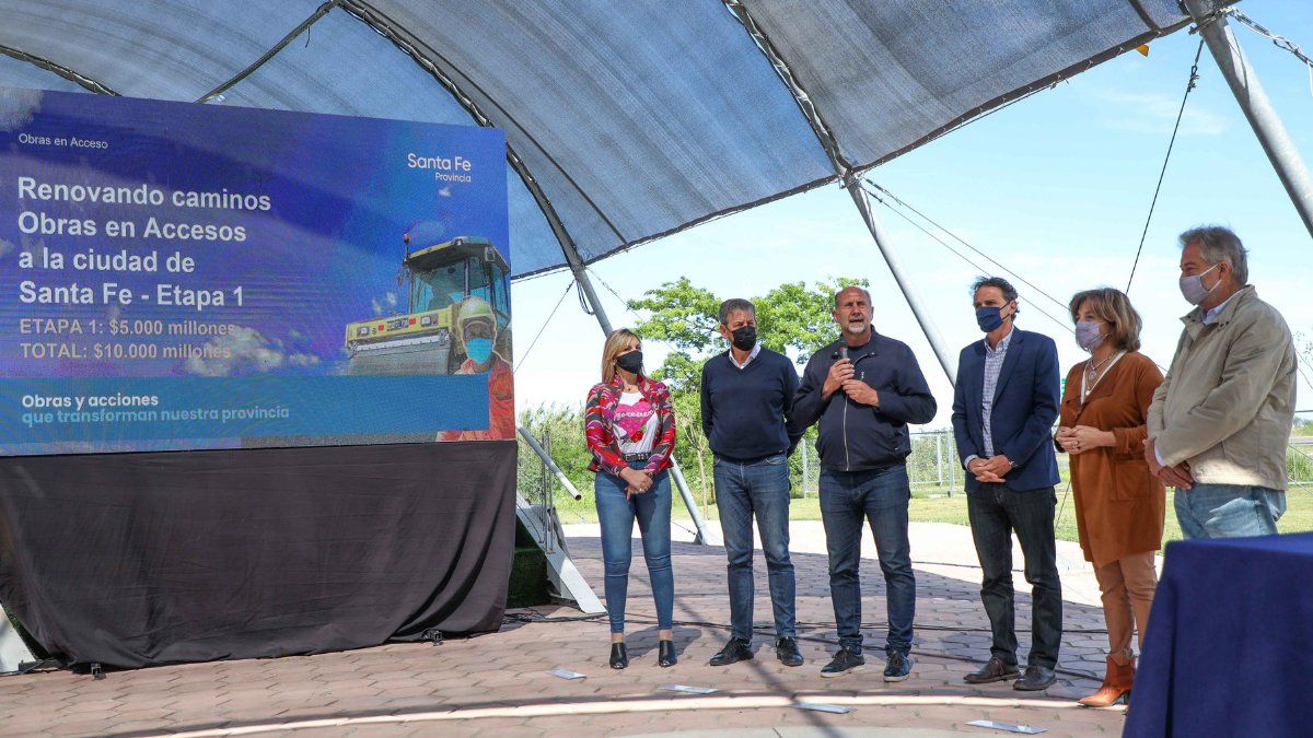 Las obras para Santa Fe fueron anunciadas este sábado en un acto en Circunvalación Oeste.