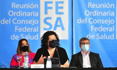 La ministra de Salud Vizzotti valoró el avance de la campaña de vacunación en Argentina. La ministra de Salud Vizzotti valoró el avance de la campaña de vacunación en Argentina.