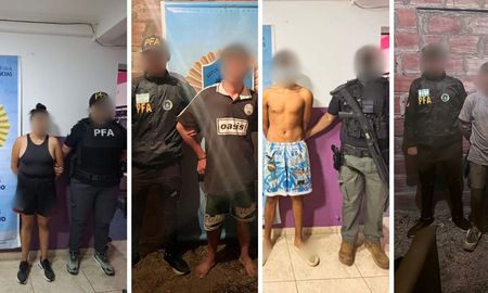 Cinco hombres y tres mujeres, todos mayores de edad, fueron detenidos mediante un operativo de la Policía Federal, correspondiente al Plan Bandera. Cinco hombres y tres mujeres, todos mayores de edad, fueron detenidos mediante un operativo de la Policía Federal, correspondiente al Plan Bandera.