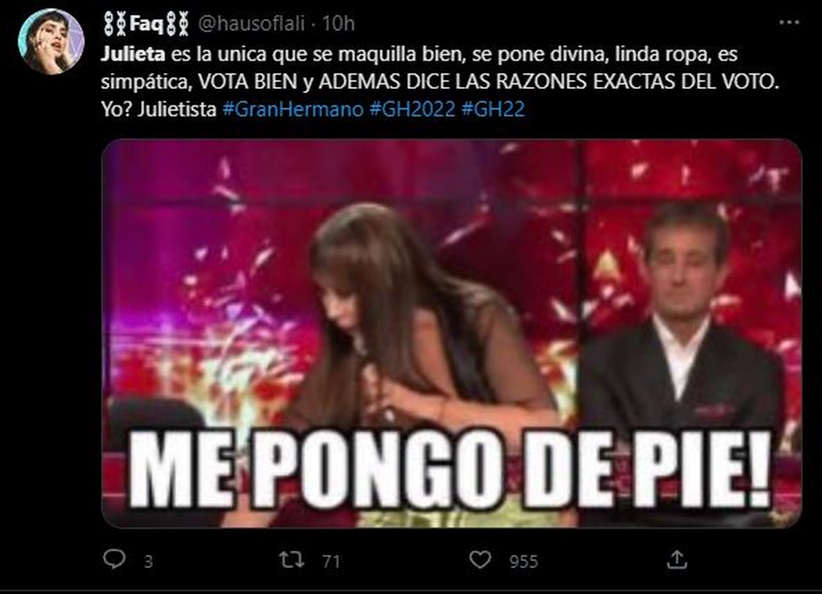 Gran Hermano 2022: los mejores memes del #fueramalasvibras de Julieta