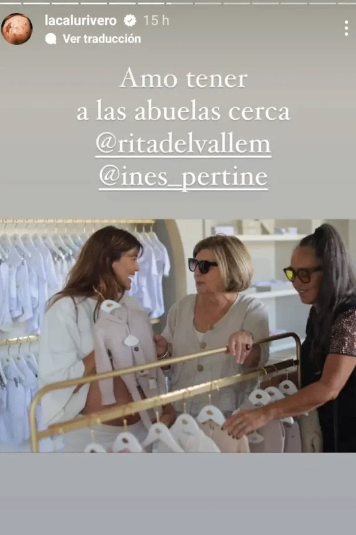 Calu Rivero estuvo haciendo compras para su bebé.