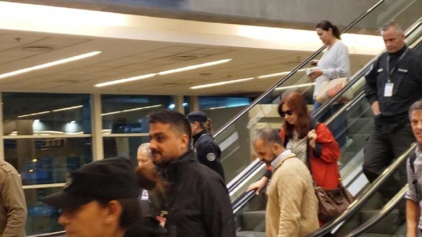 Cristina Kirchner regresó al país