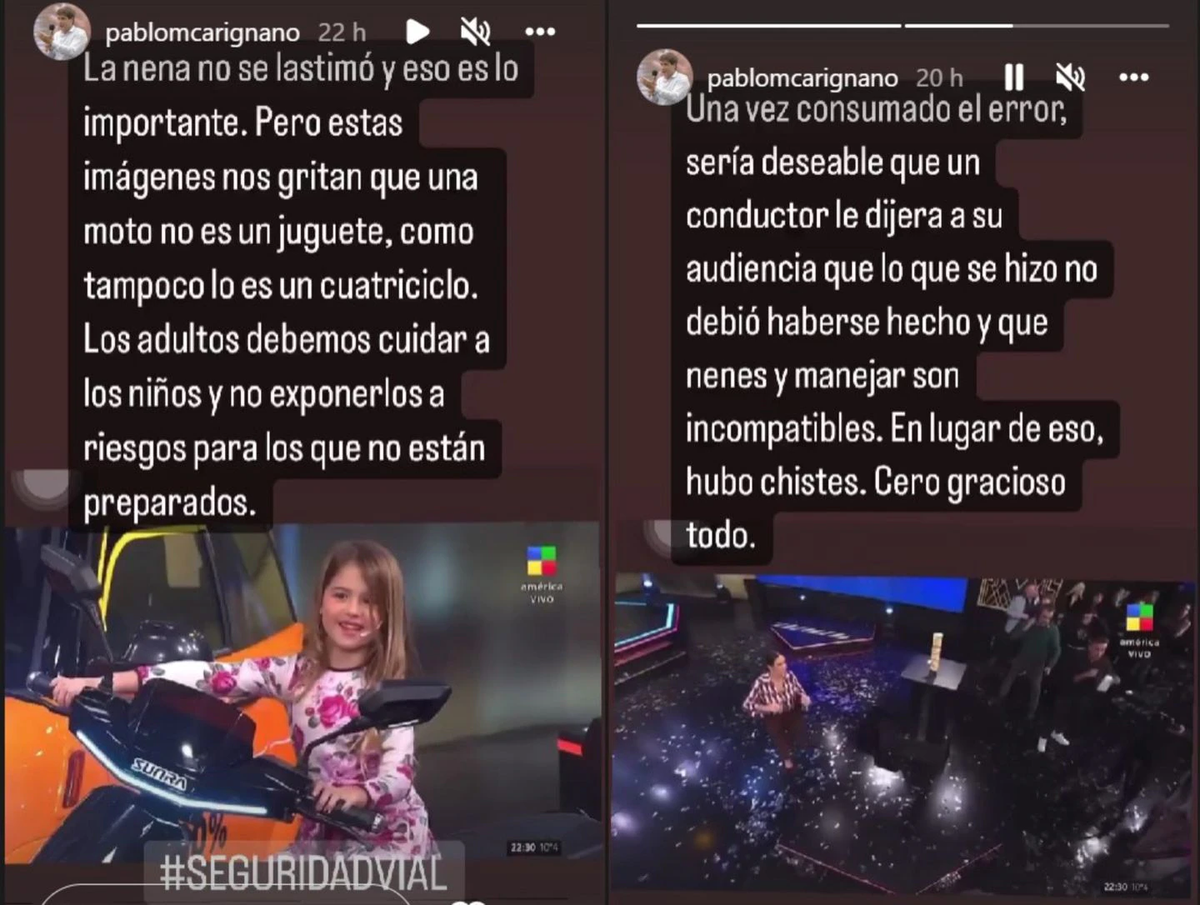 El descargo de Pablo Martínez Carignano. (Foto: Instagram @pablomcarignano)