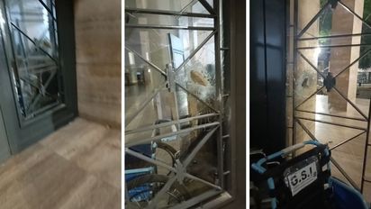 Usurpó la garita de una plaza de Santa Fe, lo desalojaron y rompió un vidrio de la Municipalidad