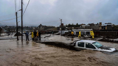 Comodoro Rivadavia bajo el agua: un fuerte temporal provocó inundaciones en la ciudad