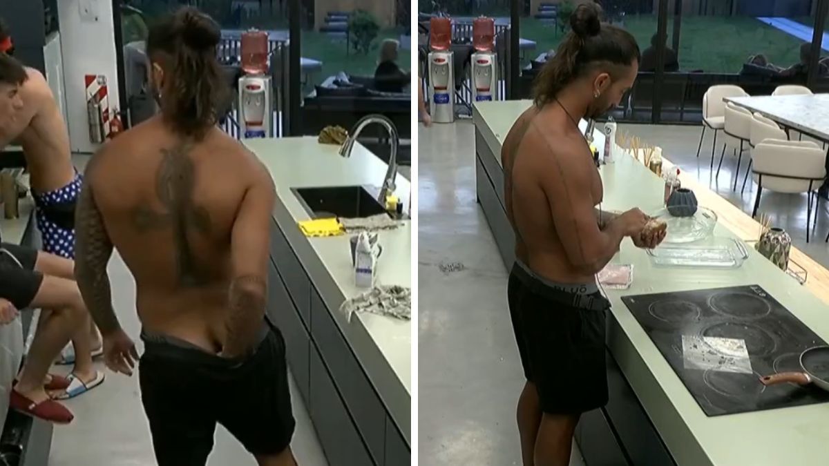 El desagradable gesto de Lisandro antes de cocinar.