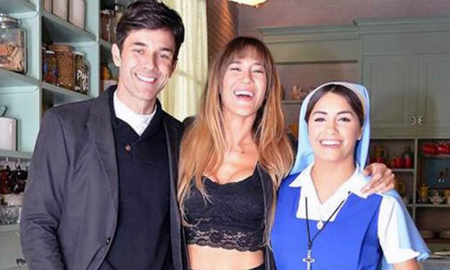 Jimena Baron y Lali Esposito durante la filmación de Esperanza Mía en el 2015 Jimena Baron y Lali Esposito durante la filmación de Esperanza Mía en el 2015