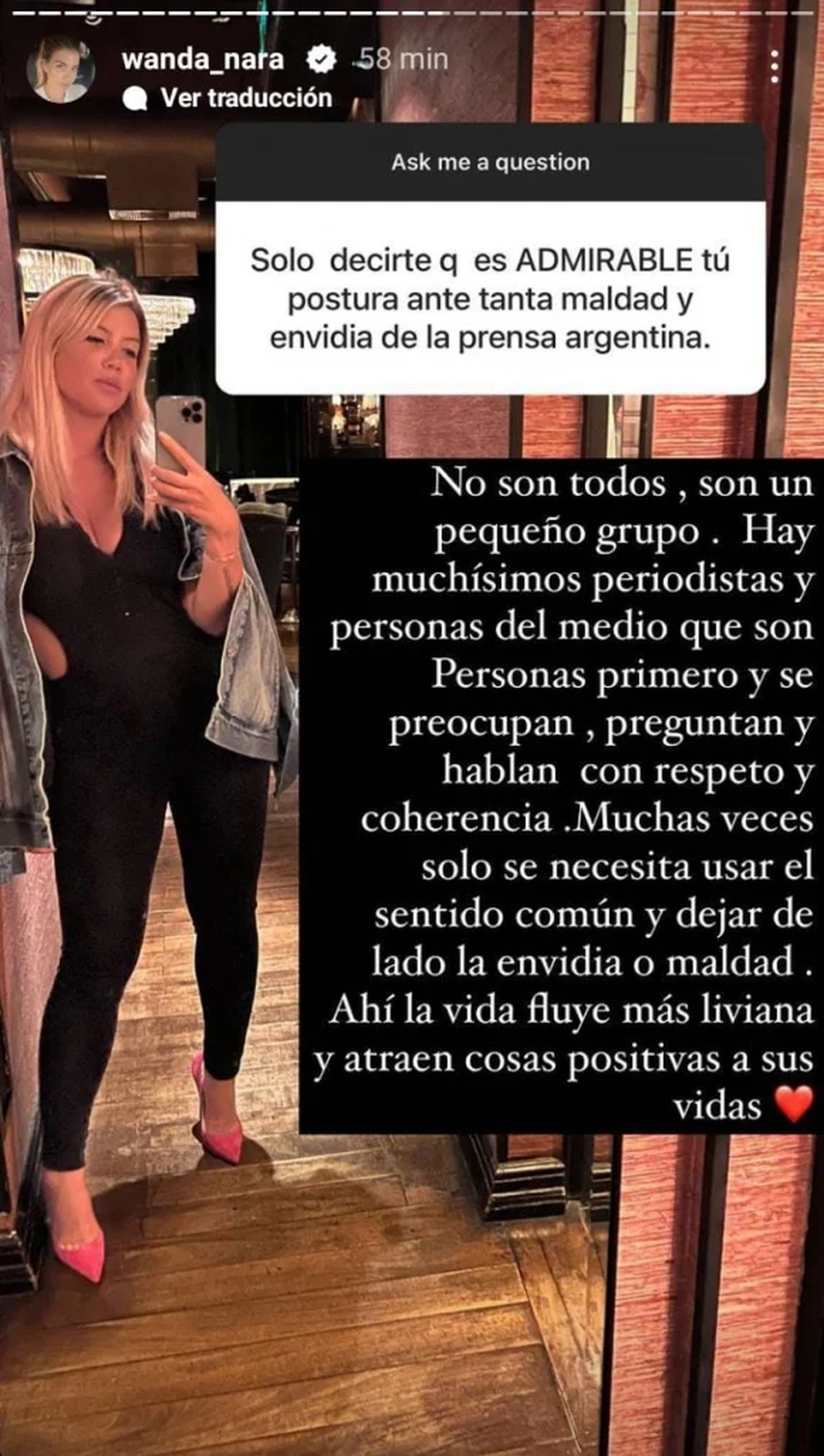 Wanda Nara habló de la prensa.
