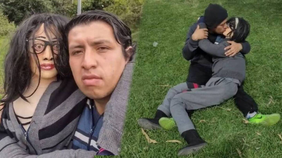 No me puedo quedar solo: tiene 49 años y está de novio con una muñeca de trapo&nbsp;