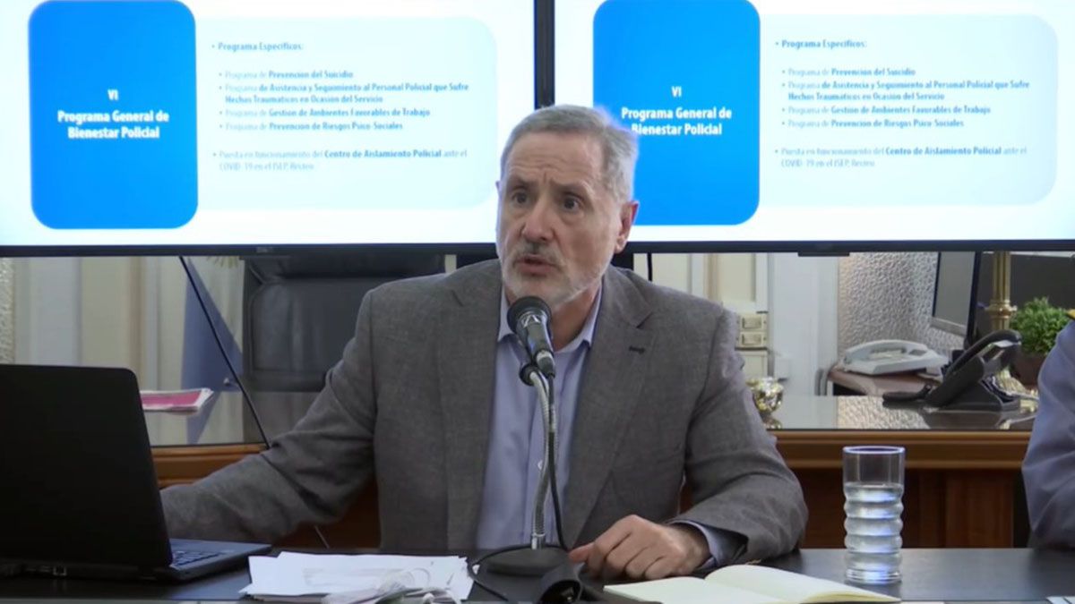 Desde la sede del Ministerio de Seguridad