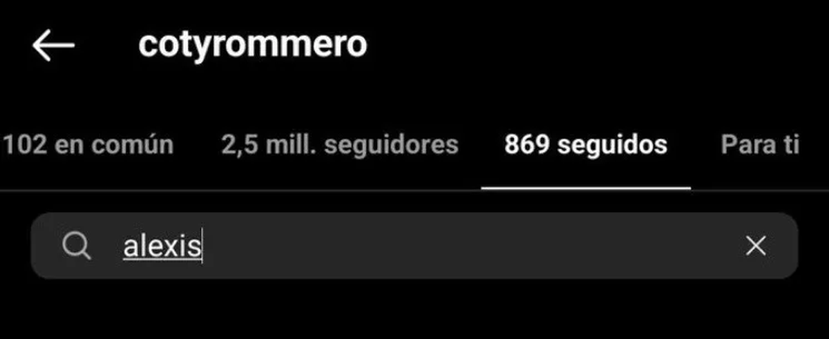 Coti Romero dejó de seguir al Conejo en redes sociales.