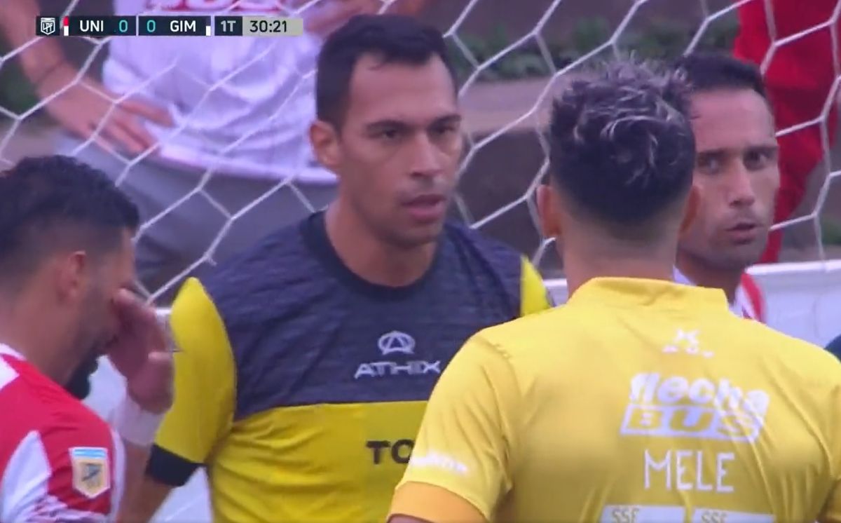 Facundo Tello cobró un penal a favor de Gimnasia en el duelo ante Unión