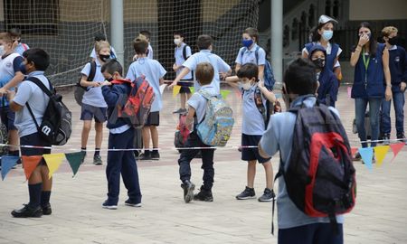 Los chicos volvieron a las clases presenciales en las escuelas privadas de Rosario. Los chicos volvieron a las clases presenciales en las escuelas privadas de Rosario.