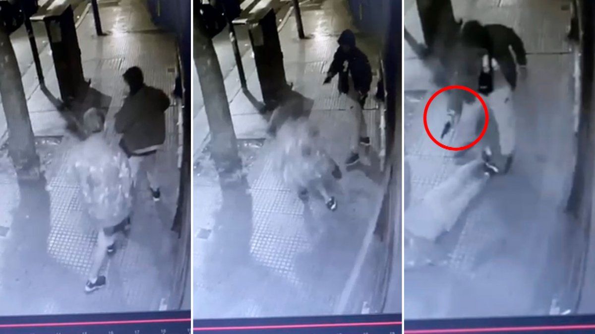 El atacante iba caminando con su víctima