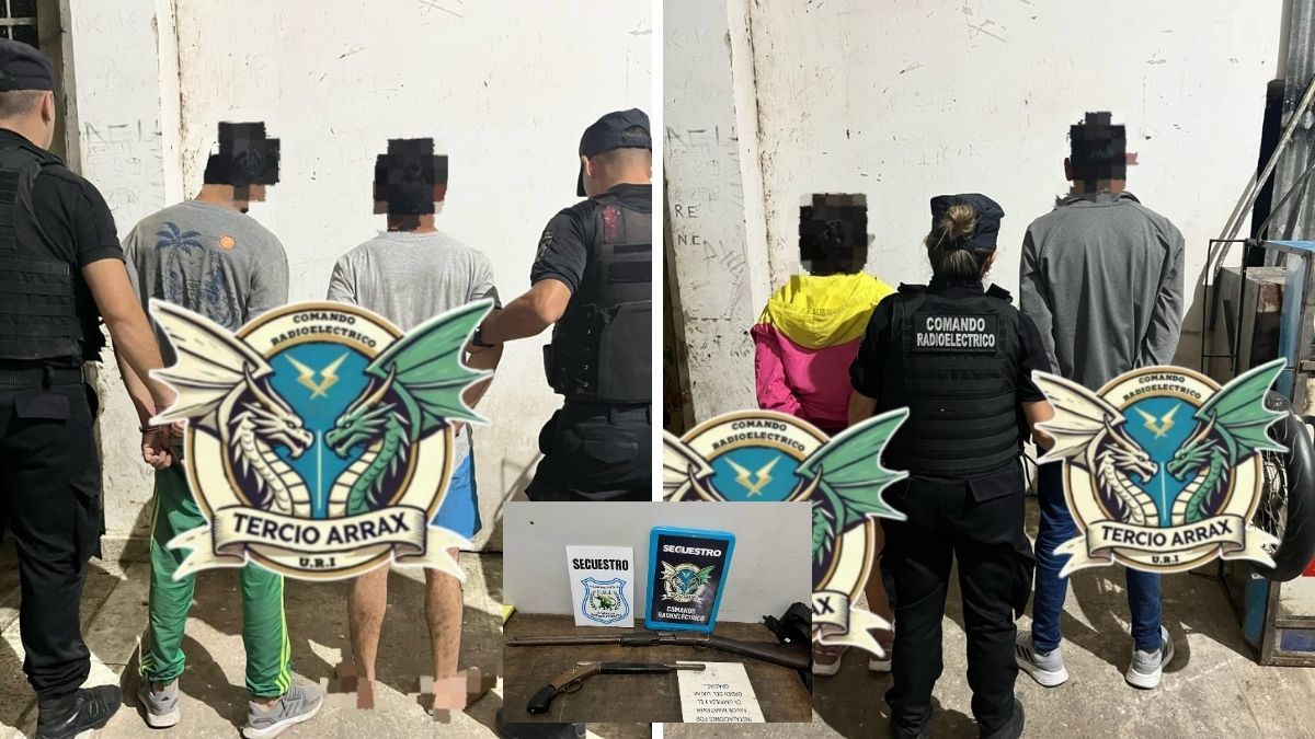 Barrio Chalet: cuatro detenidos y dos armas secuestradas
