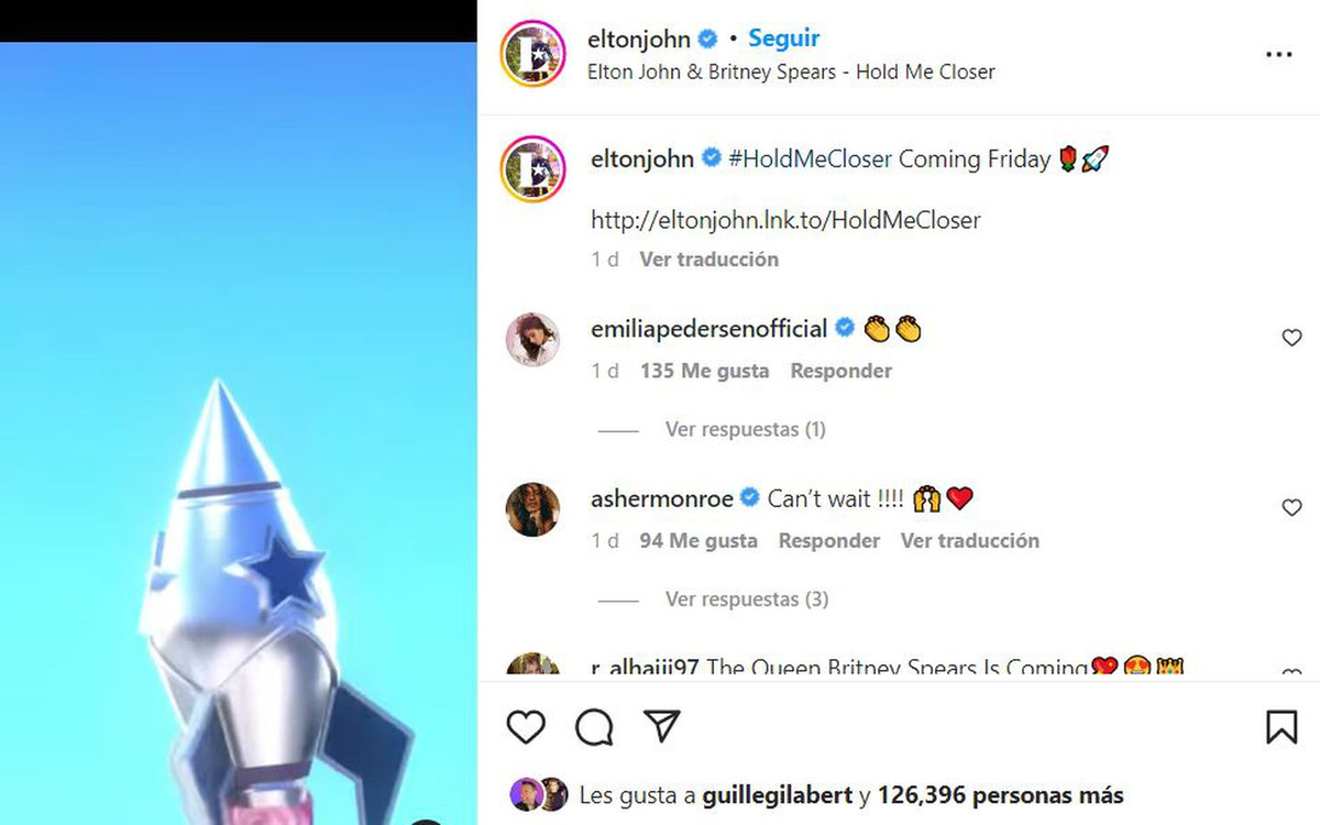 Fue el esposo de John, David Furnish, quien tuvo la idea invitar a Britney Spears a formar parte del tema.