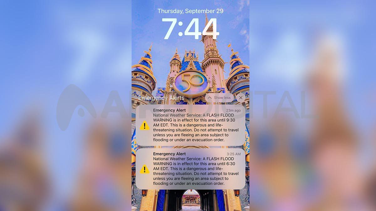 Los alertas de emergencia que recibieron los ciudadanos de Orlando y alrededores, por el huracán Ian.