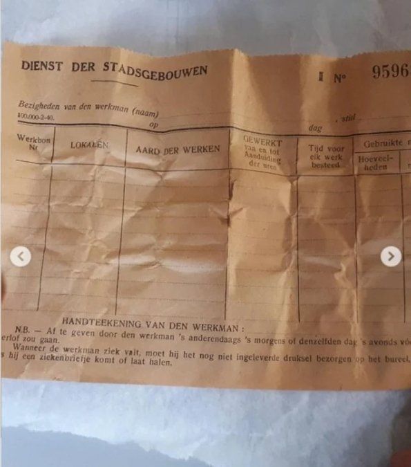 El papel que usaron para escribir la carta hace 80 años (Instagram).