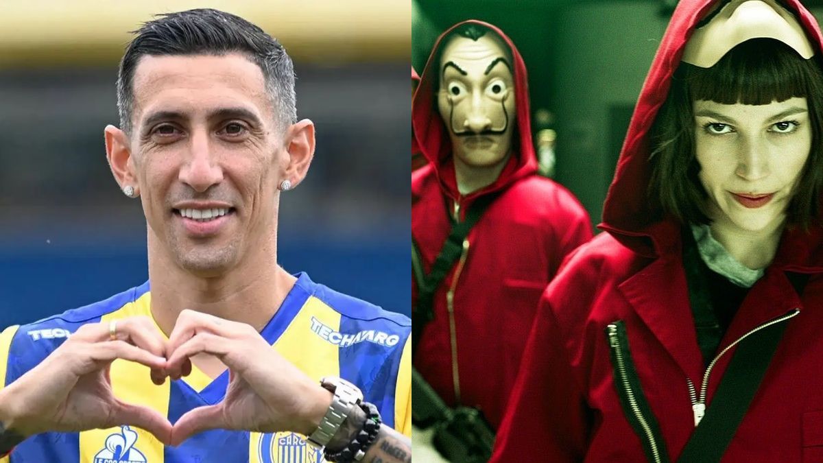 Un actor de La Casa de Papel visitó a Ángel Di María en Rosario