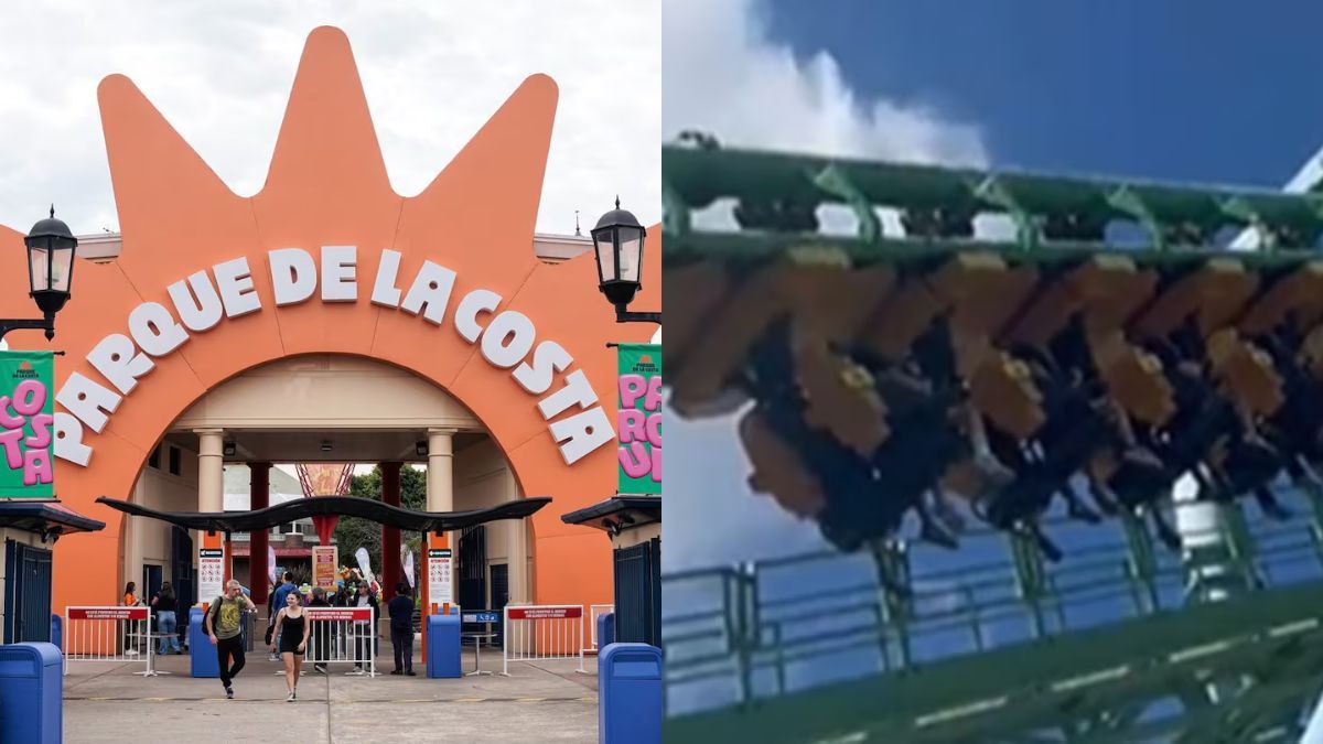 Terror en el Parque de la Costa: falló una montaña rusa y dejó a todos colgados en el aire
