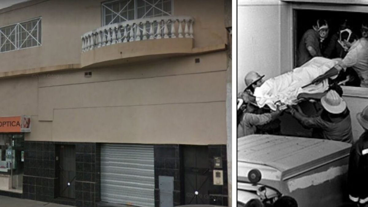 La casa de Avellaneda donde ocurrió la masacre ambiental y el momento en que sacaban uno de los siete cuerpos.