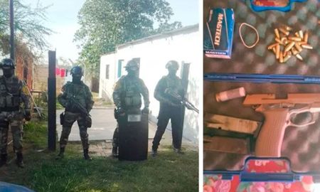 Se secuestró un arma de guerra, balas y una escopeta calibre 12/70. Se secuestró un arma de guerra, balas y una escopeta calibre 12/70.