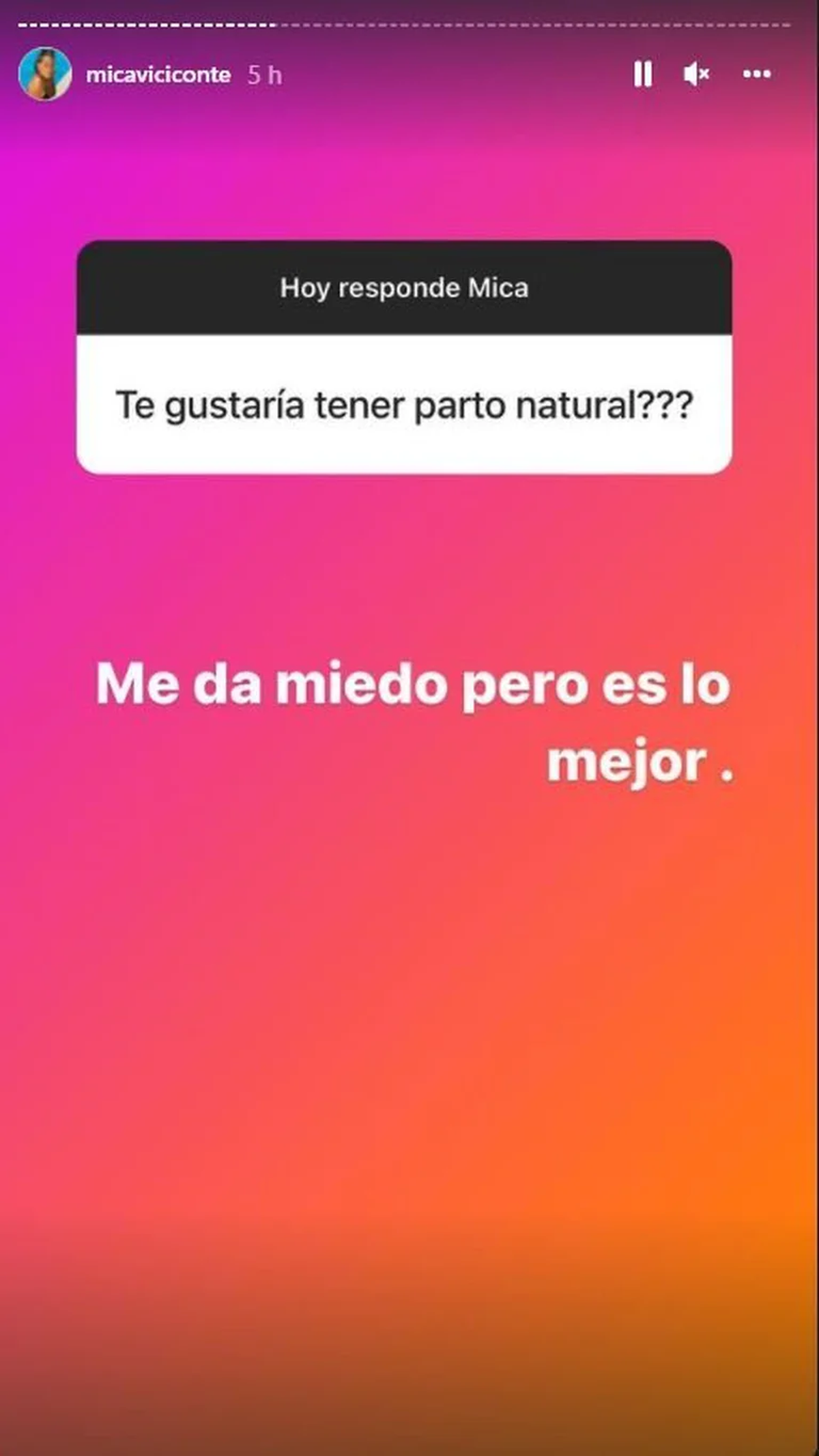 Mica Viciconte respondi&oacute; preguntas en Instagram.