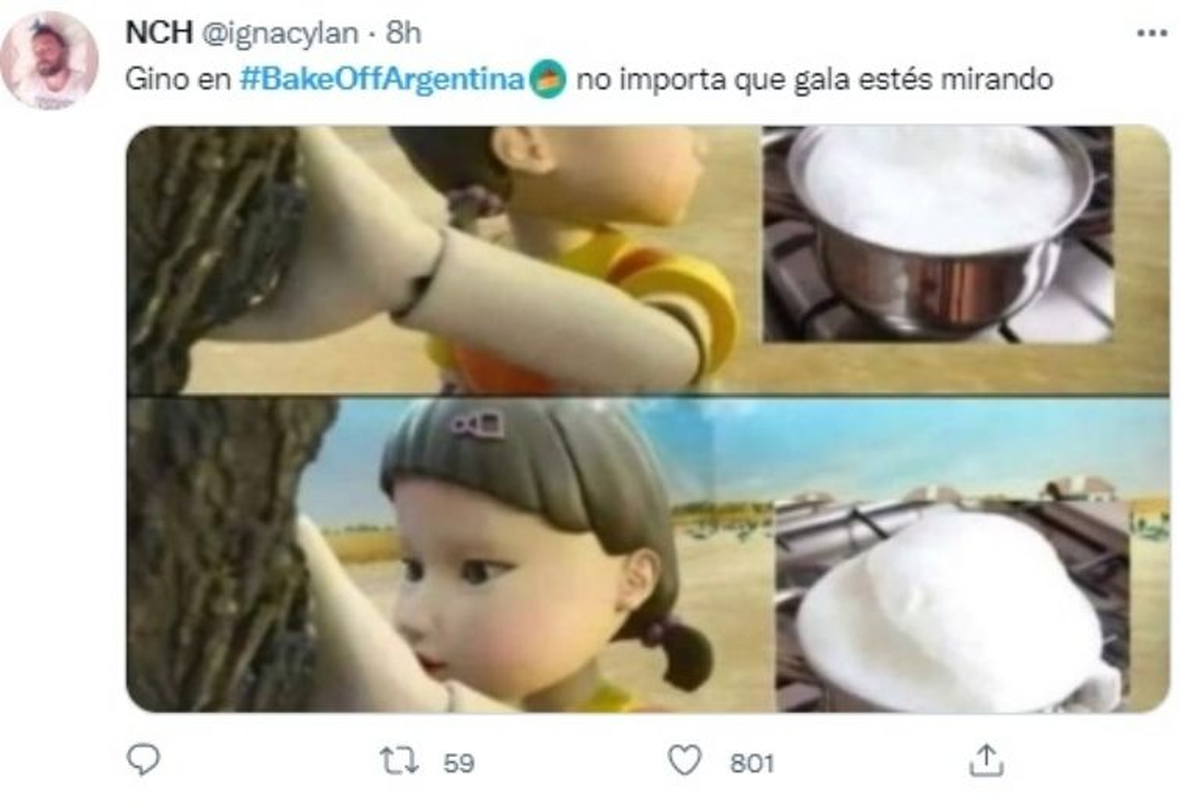 Gino fue eliminado de Bake Off Argentina y llovieron los memes en las redes.