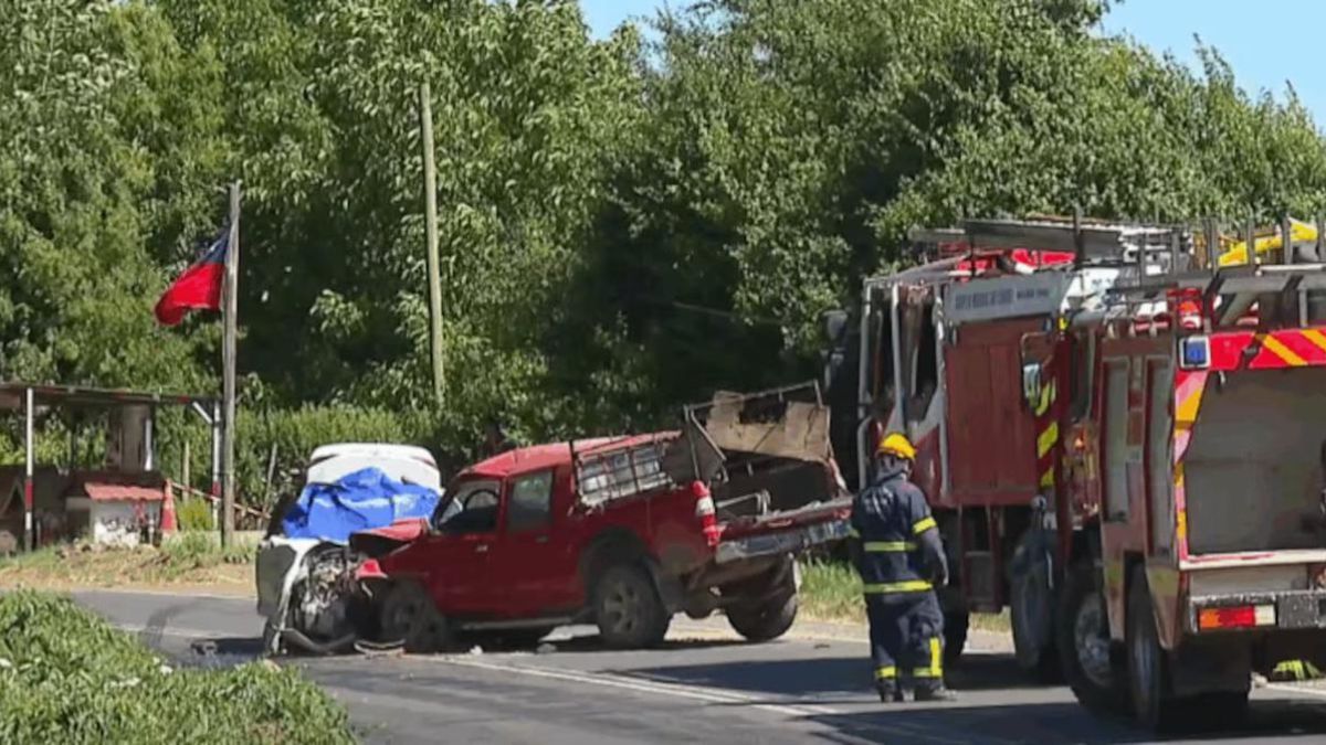Así quedaron los vehículos tras el choque frontal en ruta trasandina.&nbsp;