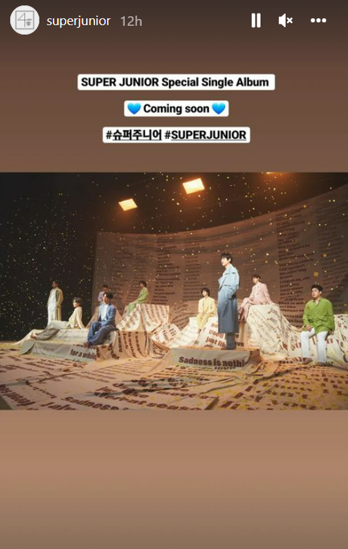 Super Junior anunció el lanzamiento de un nuevo álbum sencillo.