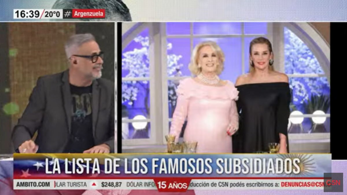 Jorge Rial reveló uno por uno los millonarios argentinos que reciben subsidios