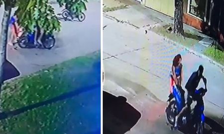 Violento robo en zona de la costanera santafesina: motochorros persiguieron y tiraron de una moto a dos mujeres para luego llevársela. Violento robo en zona de la costanera santafesina: motochorros persiguieron y tiraron de una moto a dos mujeres para luego llevársela.