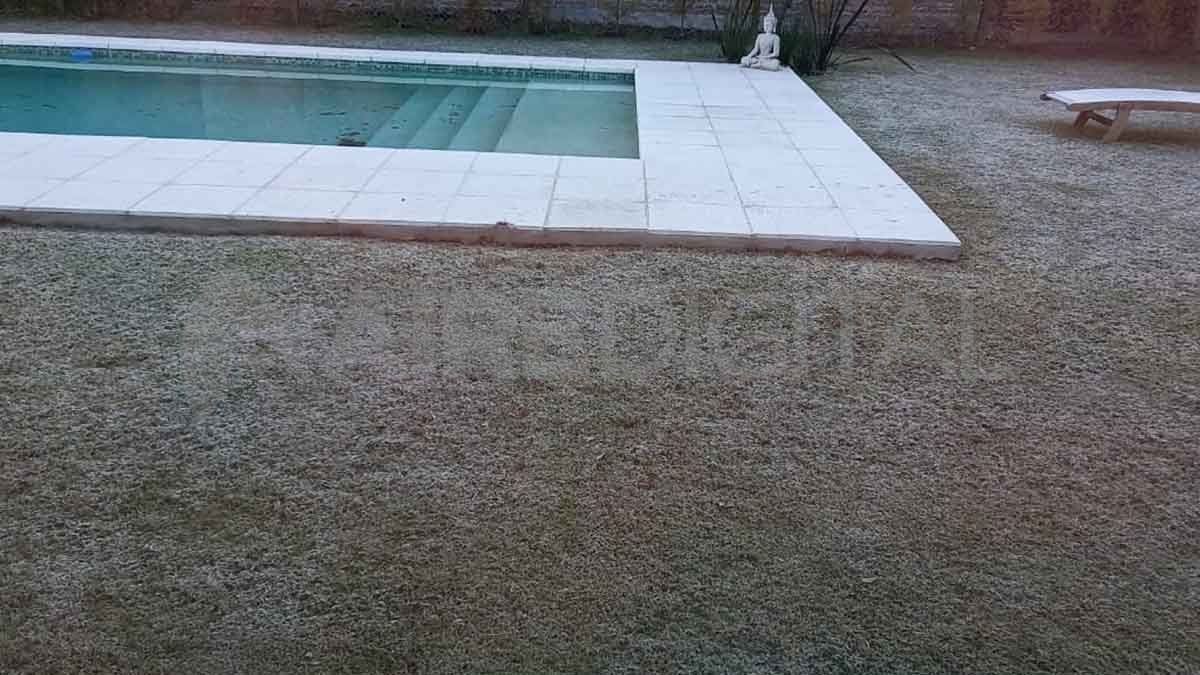 La helada de este martes en el Country Los Molinos.