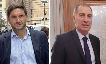El gobernador de Santa Fe, Maximiliano Pullaro, y el ministro del Interior de la Nación, Diego Santilli. El gobernador de Santa Fe, Maximiliano Pullaro, y el ministro del Interior de la Nación, Diego Santilli.