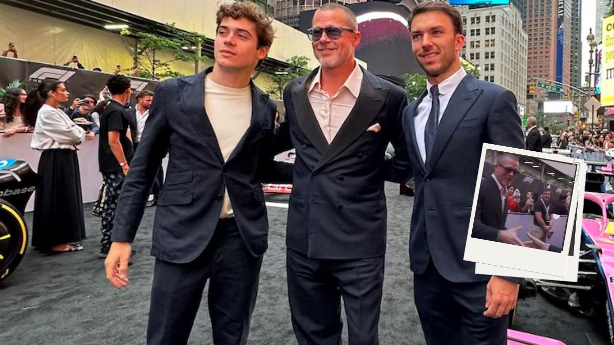 Franco Colapinto y Brad Pitt
