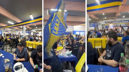 Los hinchas de Boca pintaron de azul y amarillo a Santa Fe con el festejo de la peña Osvaldo Potente