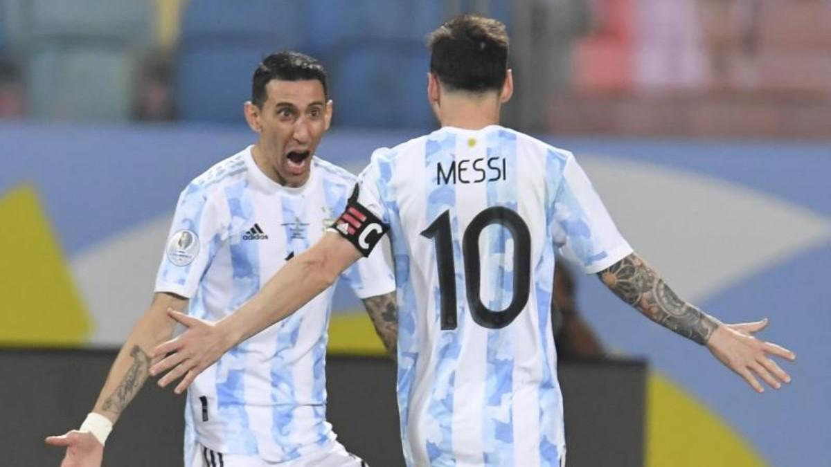 Ángel Di María y Lionel Messi. Ángel Di María y Lionel Messi.