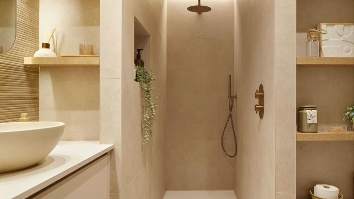 Baño moderno. Baño moderno.