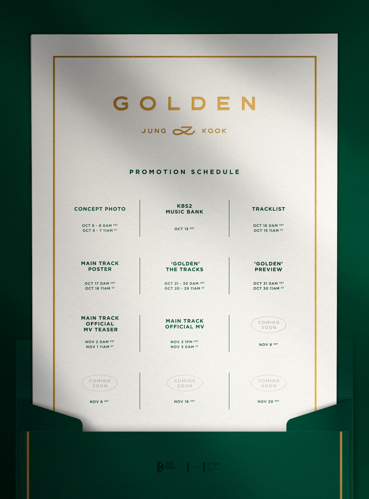 Jungkook de BTS publicará su primer álbum en solitario el próximo 3 de noviembre. Jungkook de BTS publicará su primer álbum en solitario el próximo 3 de noviembre.