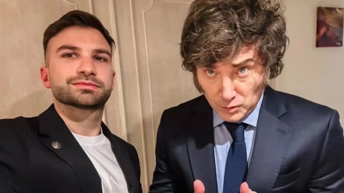 Javier Milei junto a Mauricio Novelli