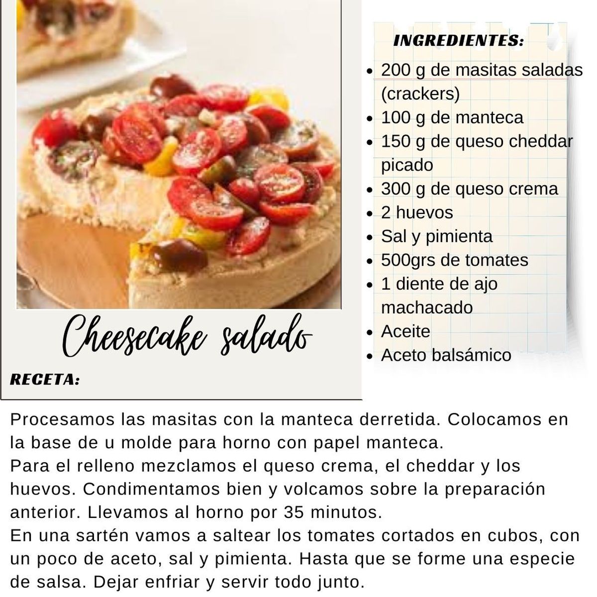 Este cheesecake salado es una gran y original opción para este fin de año. Este cheesecake salado es una gran y original opción para este fin de año.