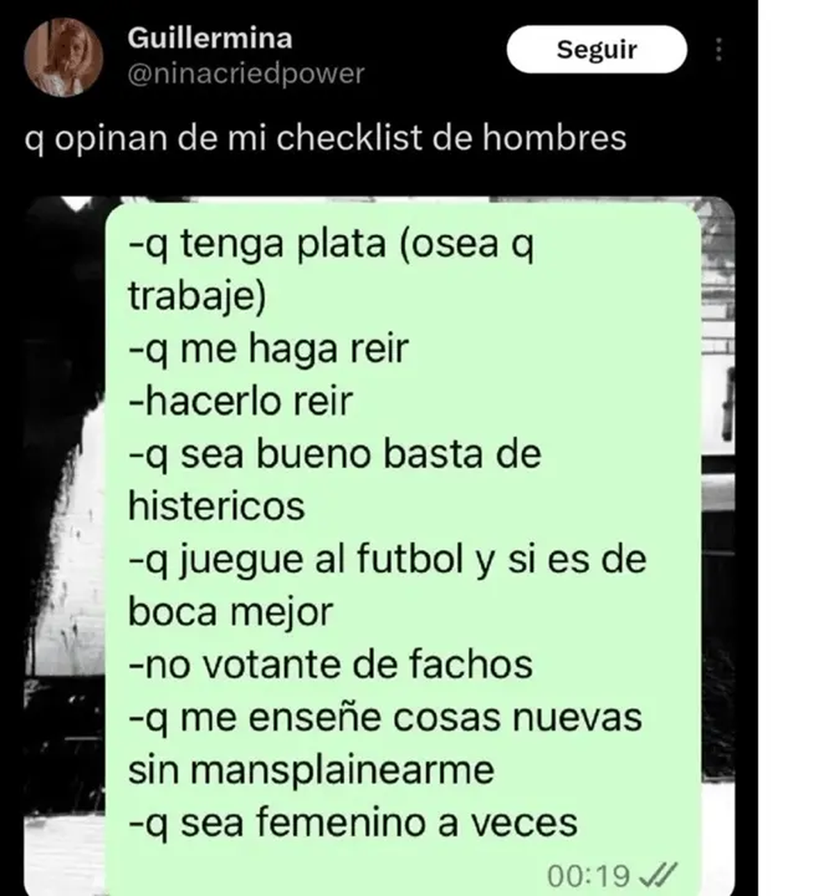 La lista que se hizo viral en X (Twitter). La lista que se hizo viral en X (Twitter).