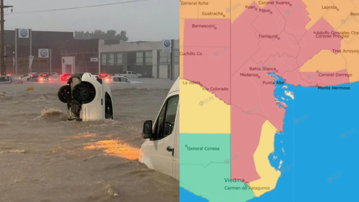 En menos de seis horas cayeron más de 200 mm de lluvia