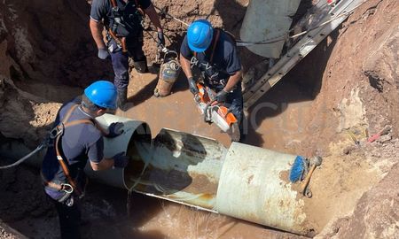 Los trabajos se enfocan en reemplazar el tramo afectado en la zona de Richieri y Estados Unidos de México para evitar riesgos futuros. Los trabajos se enfocan en reemplazar el tramo afectado en la zona de Richieri y Estados Unidos de México para evitar riesgos futuros.