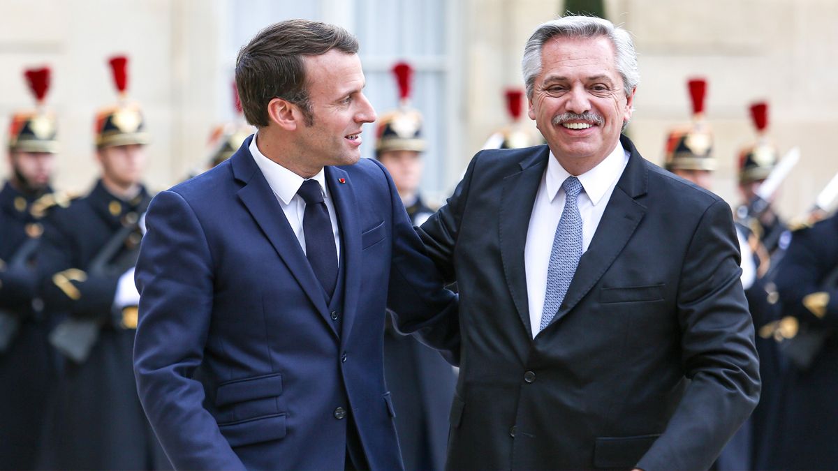 Alberto Fernández este miércoles junto a su par francés