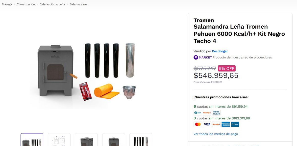 La salamandra tiene un precio alto, pero en cuotas. La salamandra tiene un precio alto, pero en cuotas.