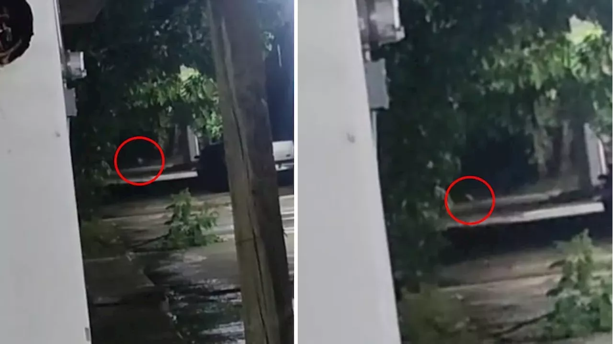 Una joven salió a caminar por su barrio en la madrugada y filmó a un niño fantasma: video