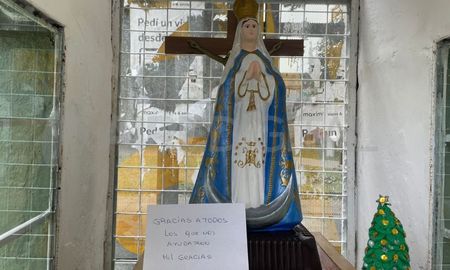 Así luce la imagen de la Virgen de la Inmaculada Concepción restaurada en barrio Mariano Comas. Así luce la imagen de la Virgen de la Inmaculada Concepción restaurada en barrio Mariano Comas.