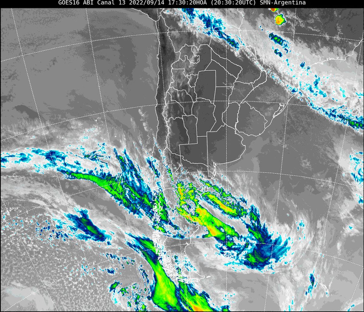 En la imagen satelital se observa algo de nubosidad en el extremo norte de nuestra provincia.