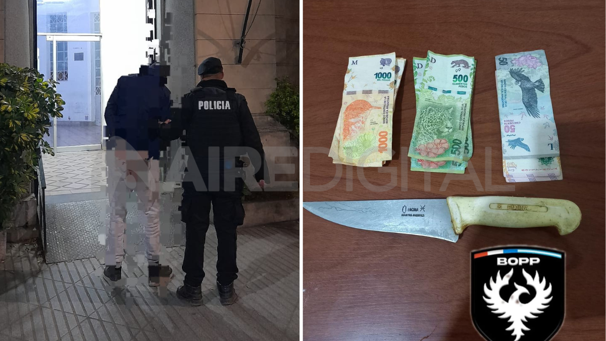 Secuestro de armas blancas: detuvieron a un hombre armado, en Bulevar Pellegrini y San José. Secuestro de armas blancas: detuvieron a un hombre armado, en Bulevar Pellegrini y San José.